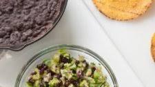 Baked Tostadas with Tomatillo Black Bean Salsa