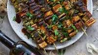 Balsamic Vinegar of Modena Tofu and Zucchini Ribbon Skewers