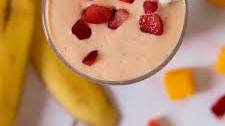 Banana Strawberry Mango Smoothie with Yogurt