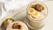 Banana Vanilla Silken Tofu Pudding with Cookie Crumble (vegan)
