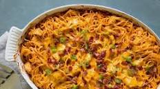 Barbecue Chicken Spaghetti Casserole