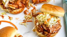 Barbecue Pork Tenderloin Sliders with Tangy Cole Slaw