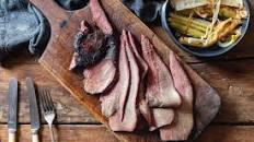 Barbecued ox tongue recipe w/ black leeks