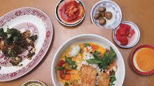 Bass with Herbed Rice and Coconut-Vegetable Chowder