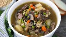 Beef Barley Soup with Mushrooms