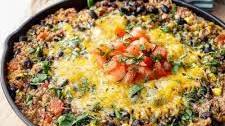 Beef Green-Chile Quinoa Skillet