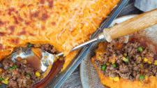 Beef & Sweet Potato Casserole With Cheesy Crust