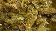 Beef With Green Chile(Carne Con Chile Verde)