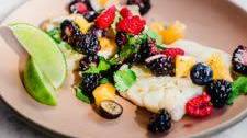 Berry-Citrus Salsa with Grilled Cod