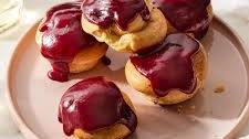 Berry-Glazed Cream Puffs