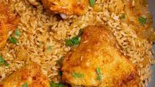 Best Damn Chicken Thighs and Brown Rice