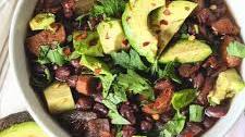 Black Bean Soup with Avocado
