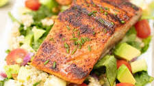 Blackened Salmon Salad with Lime Vinaigrette