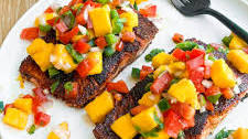 Blackened Salmon with Mango Salsa
