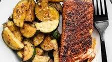 Blackened Salmon with Zucchini