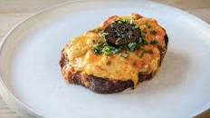 Blacksticks Blue cheese rarebit with pickled walnuts
