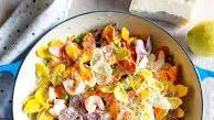 Boursin Pasta with Shrimp and Peas