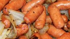 Breakfast Lit’l Smokies and Caramelized Onions