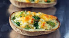 Broccoli Cheddar Twice Baked Potatoes