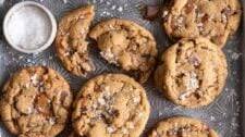 Brown Butter Salted Caramel Chocolate Chunk Cookies