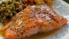 Brown Sugar Roasted Salmon With Maple-Mustard-Dill Sauce