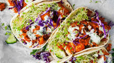 Buffalo Cauliflower Tofu Tacos