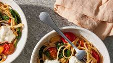 Burrata Pasta with Cherry Tomatoes & Spinach