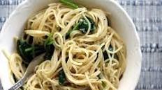 Buttery Spinach Angel Hair Pasta