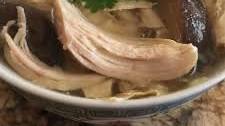 CHINESE DRIED BEAN CURD with SHITAKE MUSHROOM SOUP (腐竹冬菇湯)