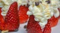 Cannoli Cheesecake Stuffed Strawberries