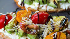 Caprese Avocado Ricotta Toast