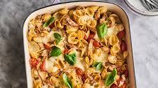 Caprese Chicken Pasta Casserole