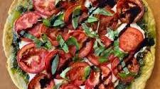 Caprese Pizza with Basil Pesto