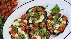 Caprese Stuffed Garlic Butter Portobello Mushrooms