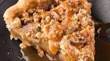 Caramel Apple Pecan Streusel Pie