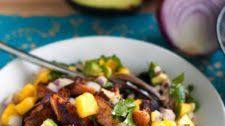 Caribbean Jerk Salmon Bowl with Mango Salsa