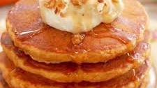 Carrot Cake Pancakes with Cream Cheese Frosting