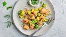 Ceviche di salmone con avocado