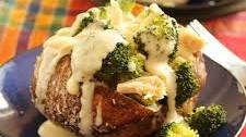 Cheddar Broccoli and Chicken Stuffed Baked Potatoes