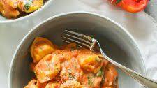 Cheese Tortellini with Tomato Cream Sauce