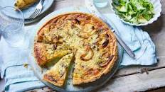 Cheese and onion quiche
