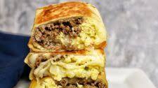 Cheesy Beef Breakfast Burrito