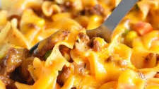 Cheesy Beef & Noodle Casserole