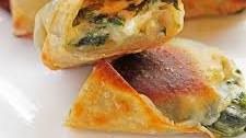 Cheesy Spinach Egg Roll