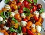 Cherry Tomato Caprese Salad with Balsamic Glaze