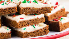 Chewy Gingerbread Cookie Bars