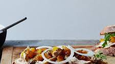Chicken-Amba (Mango Condiment) Sandwiches with Lime Mayonnaise