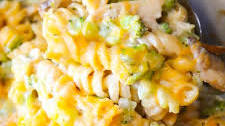 Chicken Broccoli Mushroom Alfredo Pasta Bake