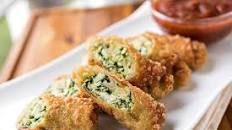 Chicken Egg Rolls with Spinach