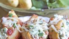 Chicken Spinach Stuffed Shells- 4 Cheese!